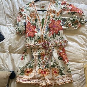 FARM Rio Floral Jumpsuit with Belt - Multicolor